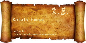 Katula Emese névjegykártya